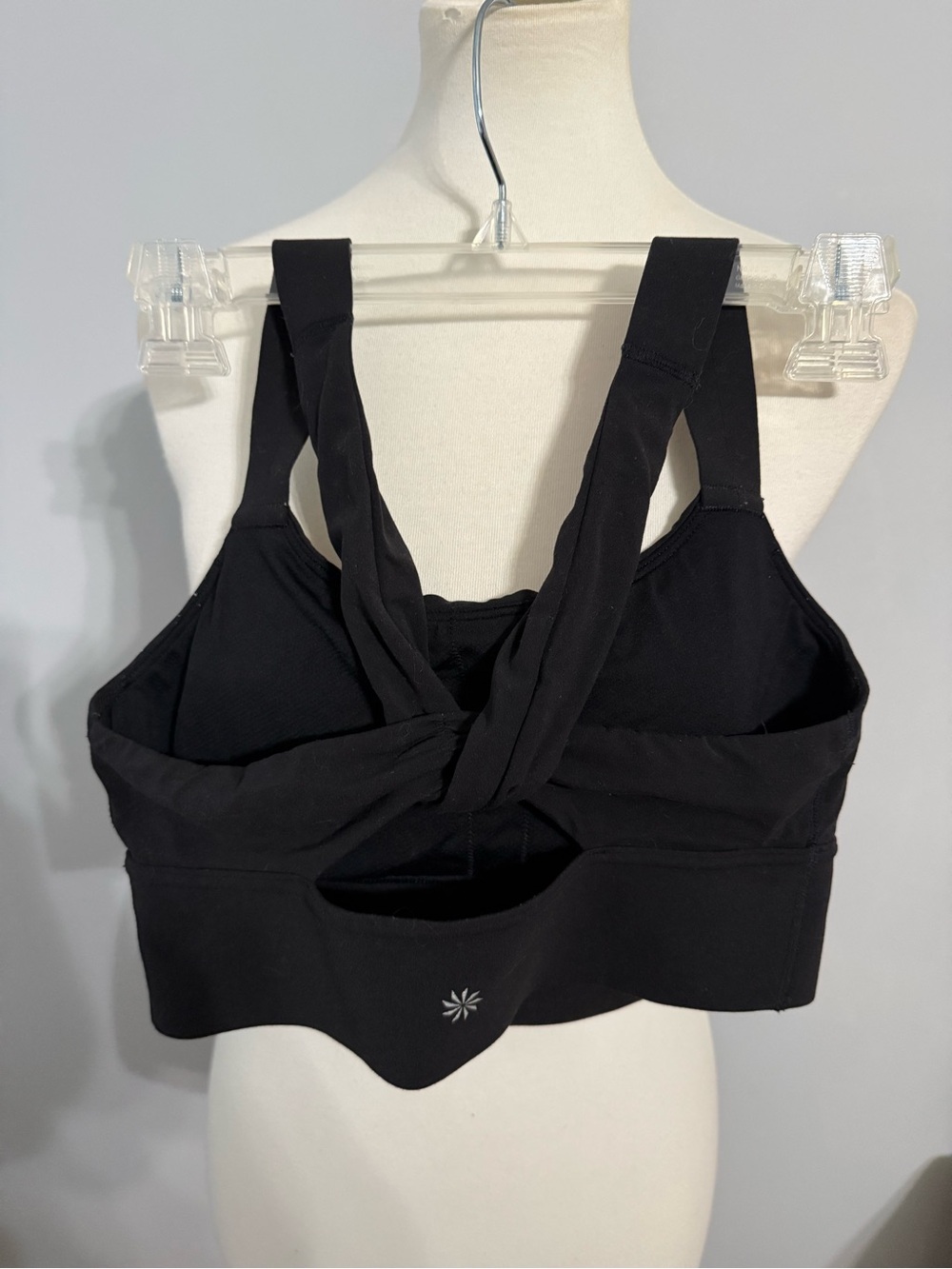 Athleta Black Twist-Back Sports Bra